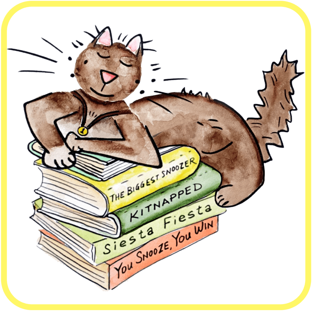 Camp Cattitude children's cat book image of napping cat.